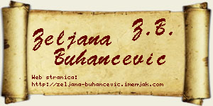 Željana Buhančević vizit kartica